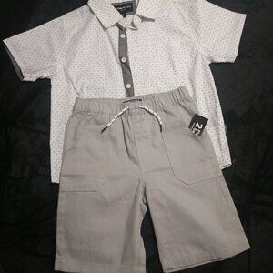 Conjunto de 2 piezas camisa y short para niño de 4 o 5 años de Kennet Cole NY